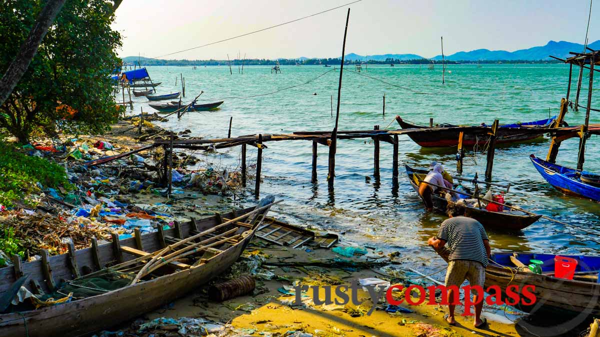 A beautiful Vietnam coastal scene spoiled by plastic - and that's before it hits the ocean