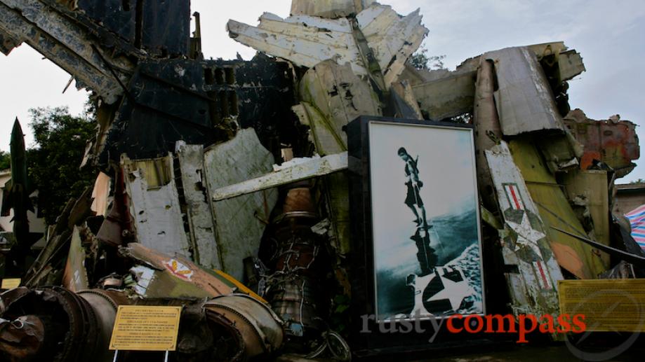 The BB2 wreck with a large print of a famous...