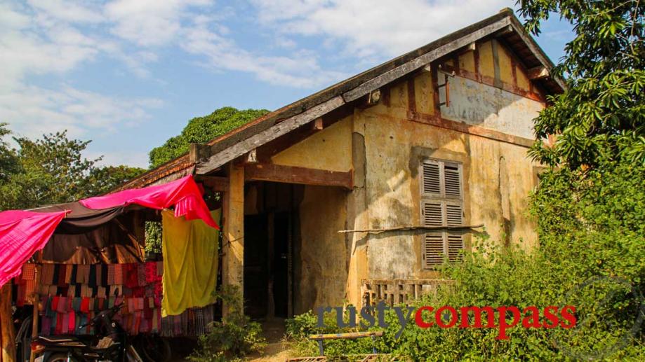 Colonial era country rail station outside of Battambang where the...