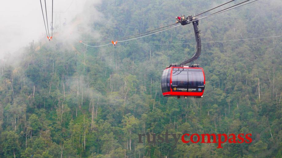 Fansipan cable car, transports travellers to Vietnam's tallest peak.