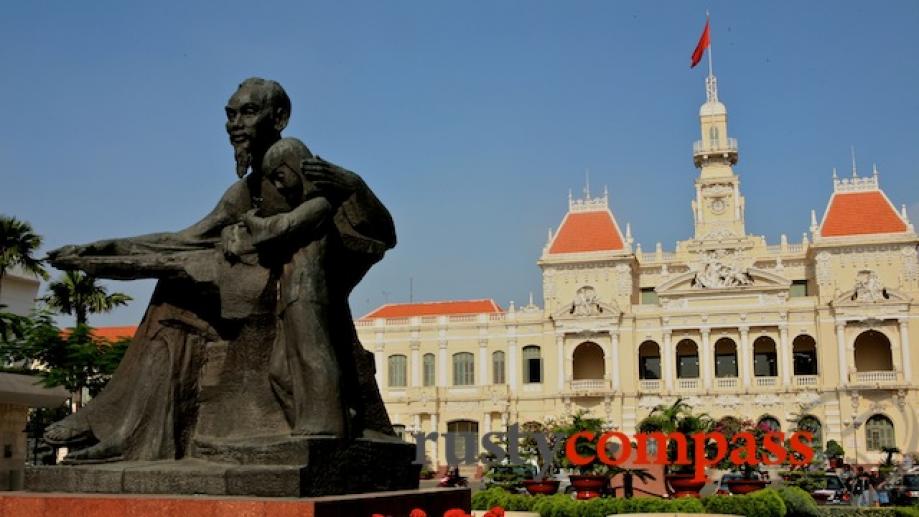 Uncle Ho - Ho Chi Minh, takes his place at...