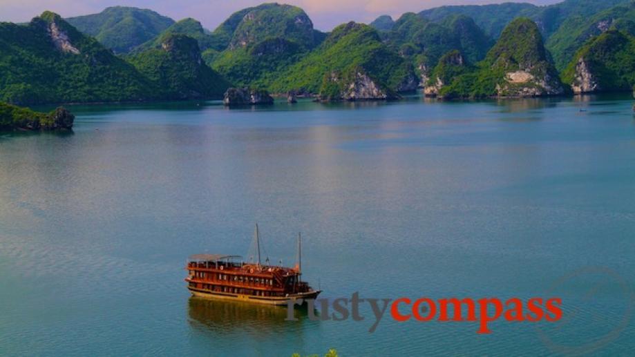There are loads of boats offering overnight stays on Halong...