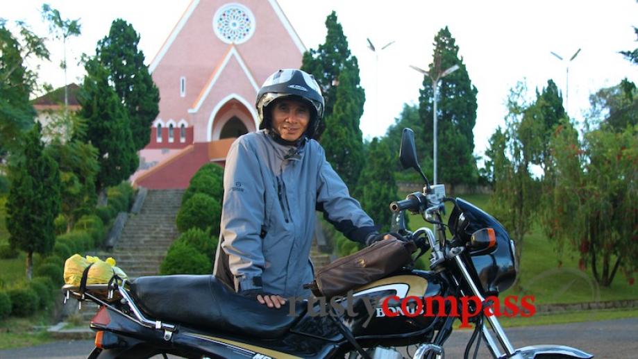Mr Tam, my xe om - motorcycle taxi in Dalat.