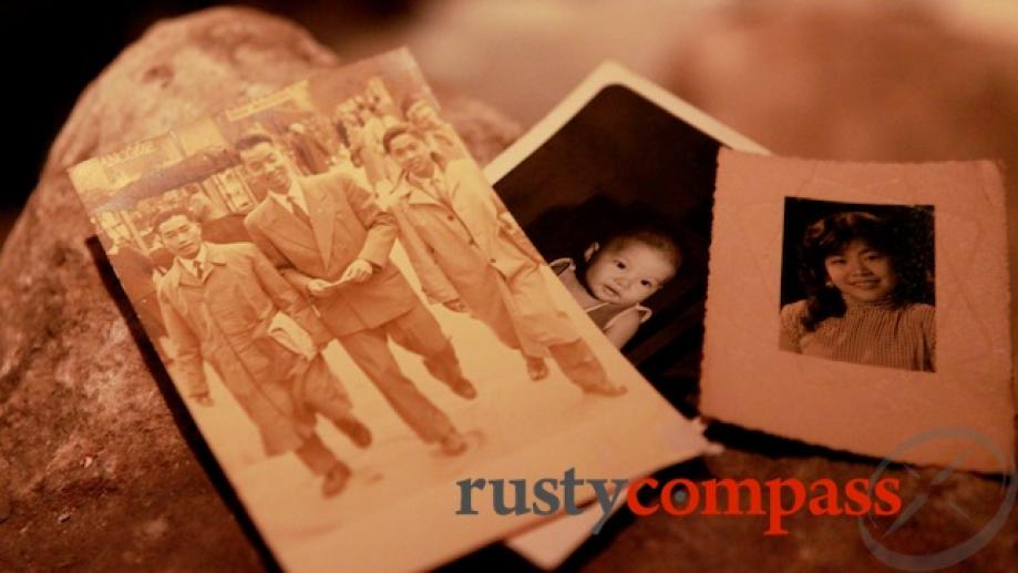 Visitors are invited to select actual family photos collected by...