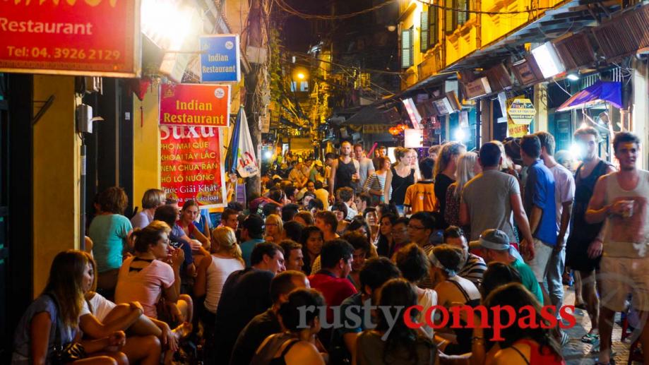 Nightlife isn't Hanoi's strong suit - but an exuberant crowd...