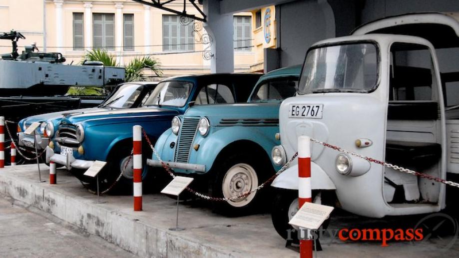 A collection of cars from the French colonial period with...