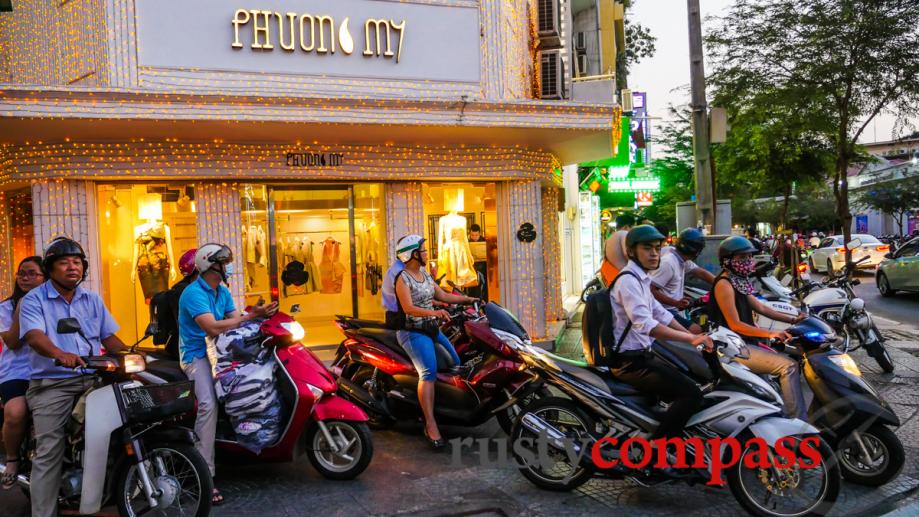 Motorcycles rule - Saigon. This is a Saigon sidewalk. Not...