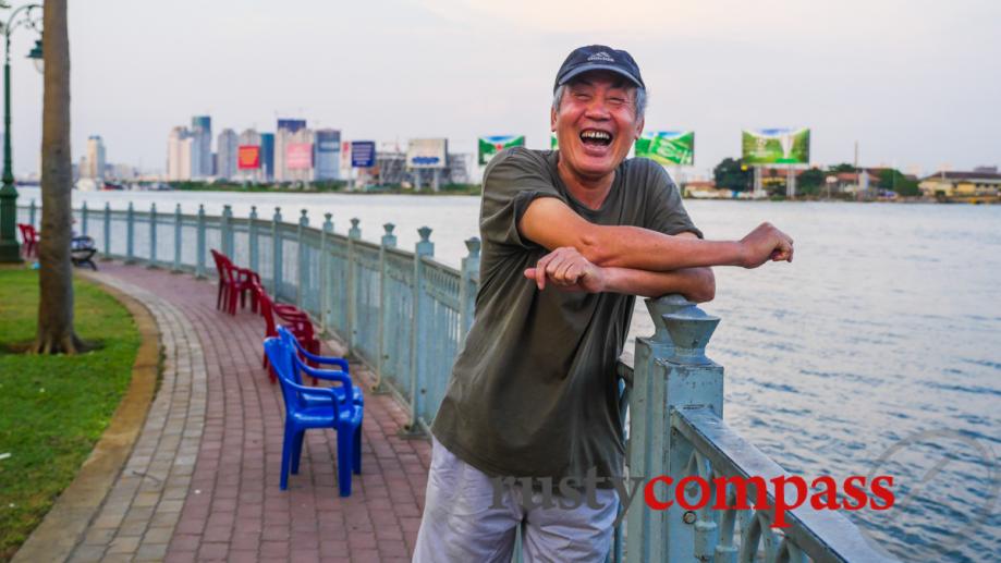 The Saigon smile - on the riverfront.