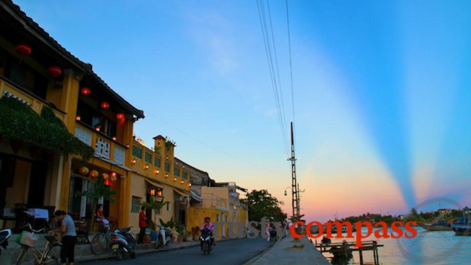 Incredible summer sky on the Hoi An riverside.