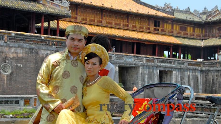 Hue's citadel is a favourite place for wedding photography