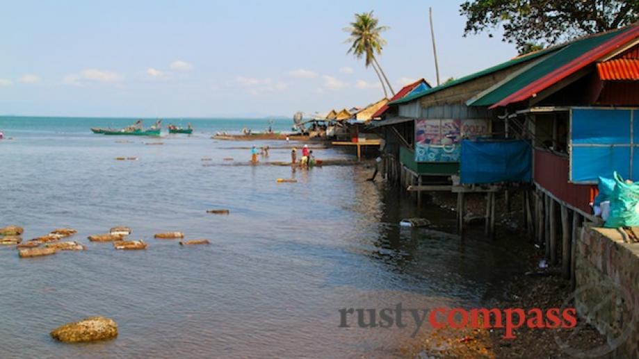 Kep's crab market - an essential dining spot for visitors....