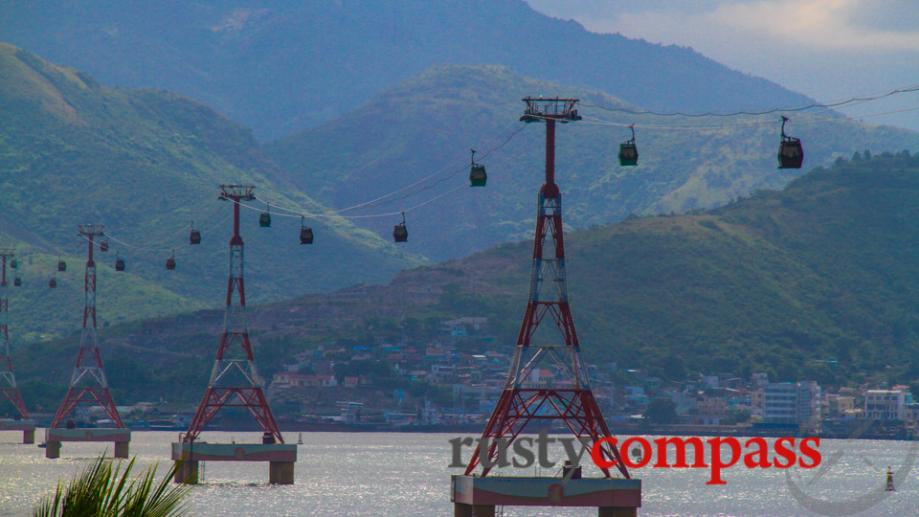A controversial cable car connects Nha Trang with Vinpearl Island...