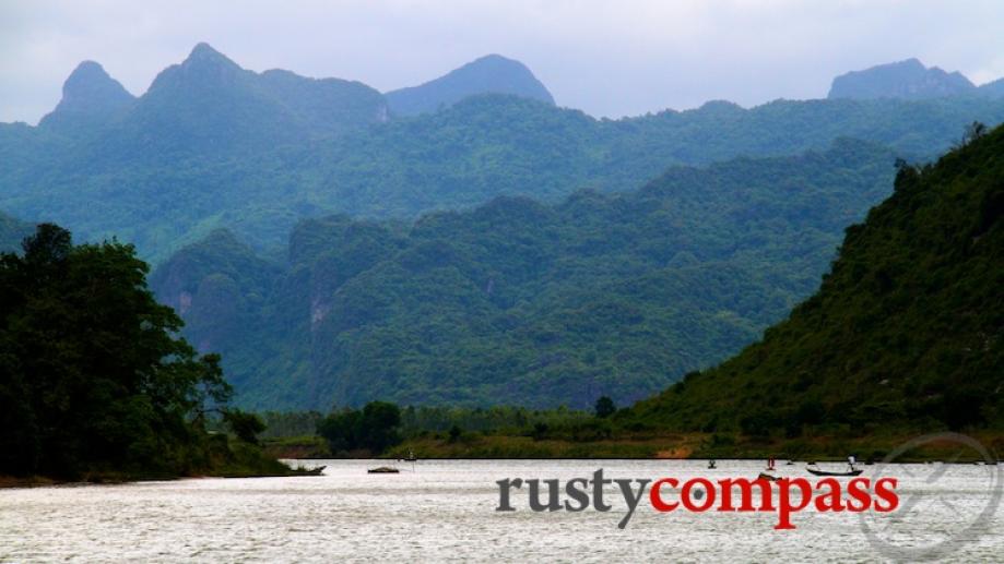 Son River, Phong Nha. The scenery outside the caves is...