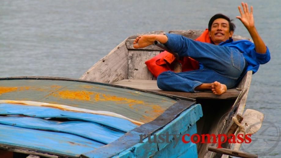 Boat man, Phong Nha. It's a spectacular with countryside not...