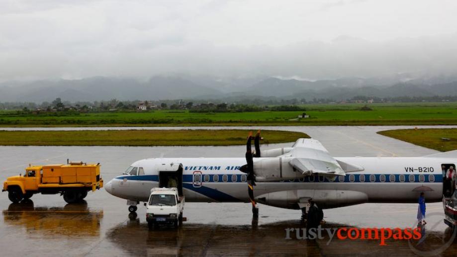 Day 7. A Vietnam Airlines's ATR72 on the tarmac at Dien...