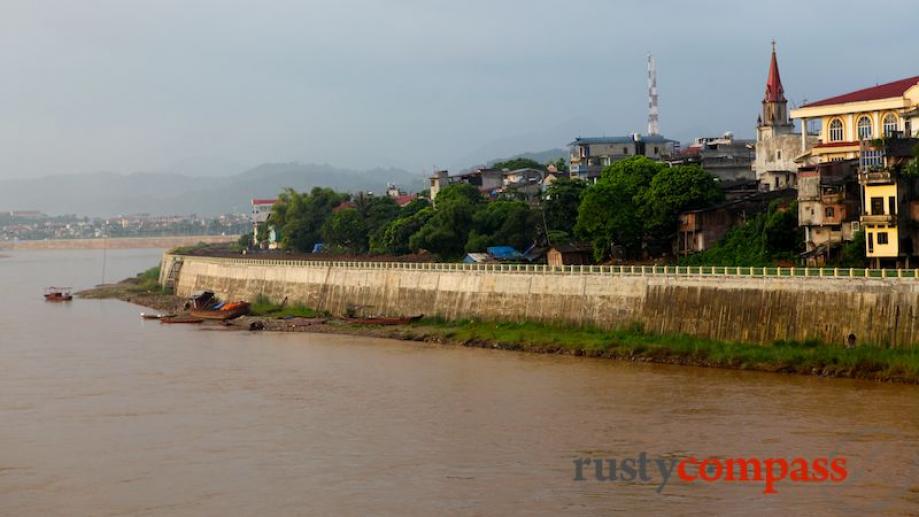 Lao Cai with the Red River which runs from here...