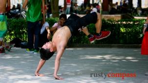 Breakdancing in Hanoi's Lenin Park