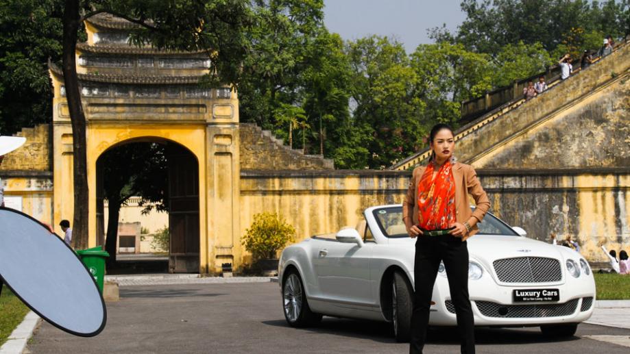 A shiny Bentley in Hanoi Citadel