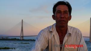Slice of life Vietnam - the Mekong River boat man, Can Tho