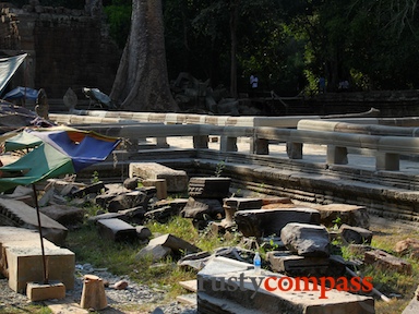 Ta Prohm's newly minted balustrades Angkor Wat,Cambodia,restoration,Ta Prohm