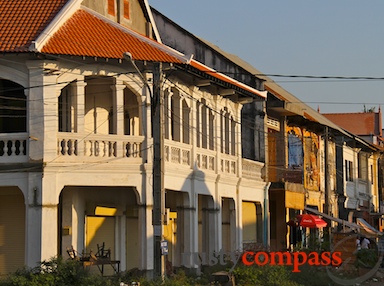 Kampot, Cambodia. Free wireless internet in cafes, restaurants and hotels is a standard feature even in remote parts of Cambodia and Vietnam. Cambodia,Kampot