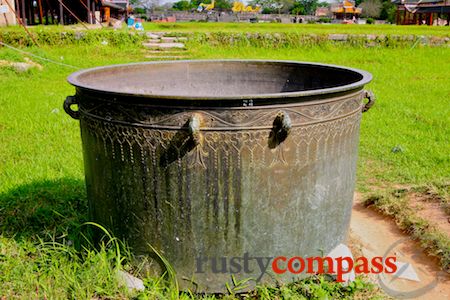 These huge urns are all that remains of the Forbidden Palace Vietnam,Hue,Citadel Hue
