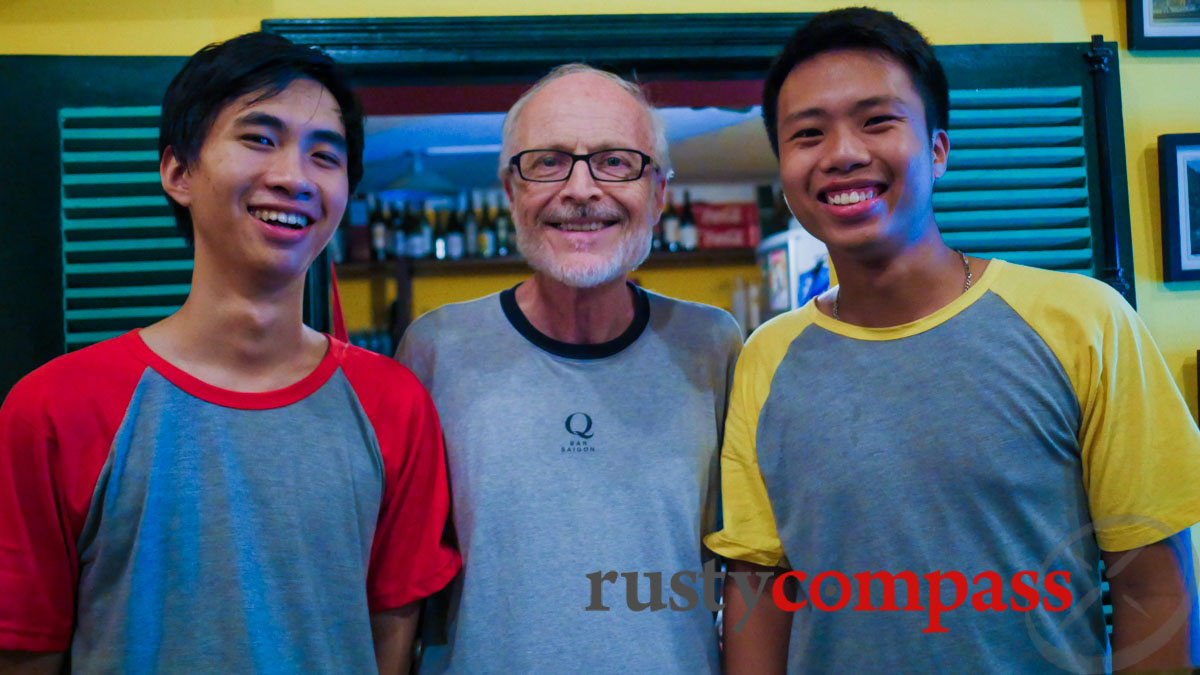 Jim and the team - Red River Tea Room, Hanoi Jim and the team - Red River Tea Room, Hanoi