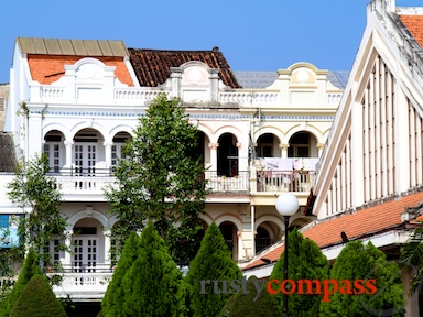 A pocket of shophouses, Can Tho Can Tho,Mekong Delta,shophouses,Vietnam