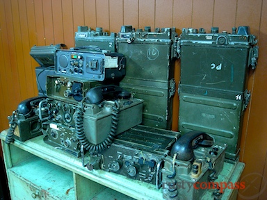 Comms equipment in the palace basement