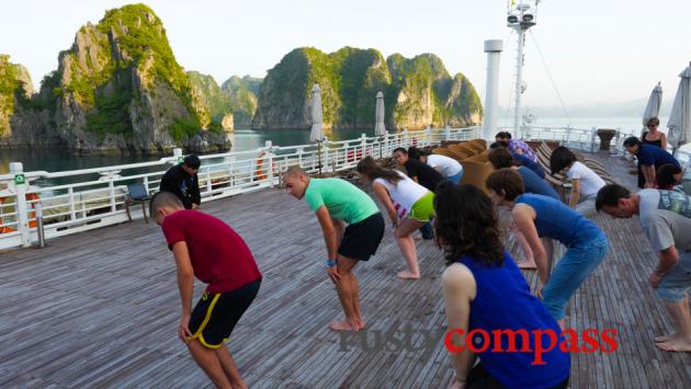 Morning Tai Chi, Au Co, Halong Bay