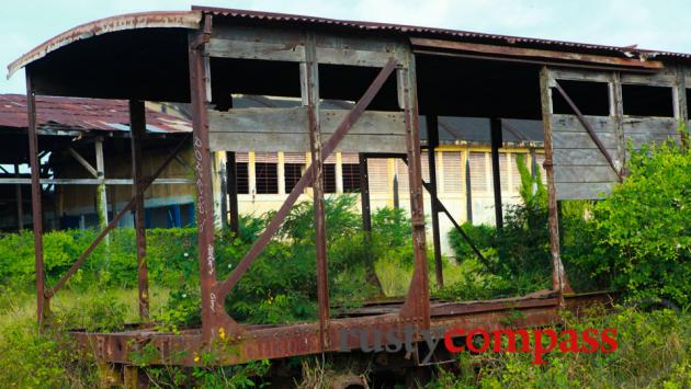 Battambang's old French colonial rail yards.