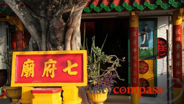 Ben Tre riverfront. Chinese Temple.