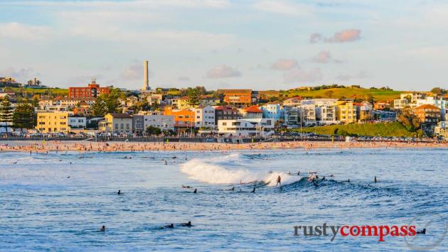 Late afternoon surfers - Bondi Beach, Sydney