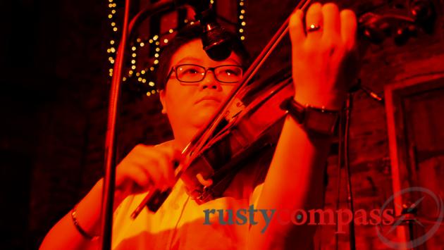 Carmen Bar, Saigon - broken up with a little violin peformance.