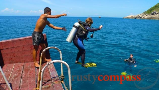 Diving off Cham Island, Hoi An