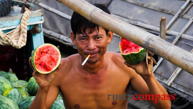 Chau Doc floating market.