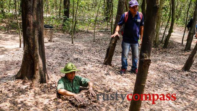 Entering the Cu Chi tunnels