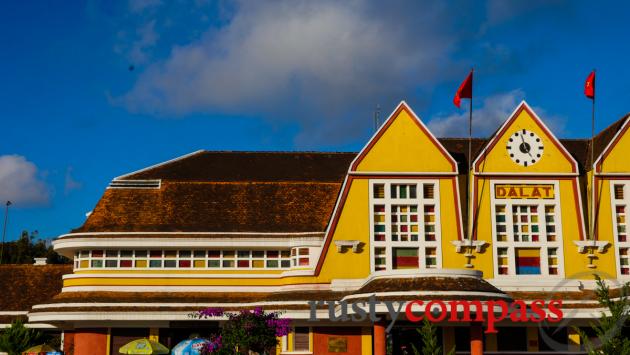 Dalat's distinctive railway station - fusing deco and local architectural styles.