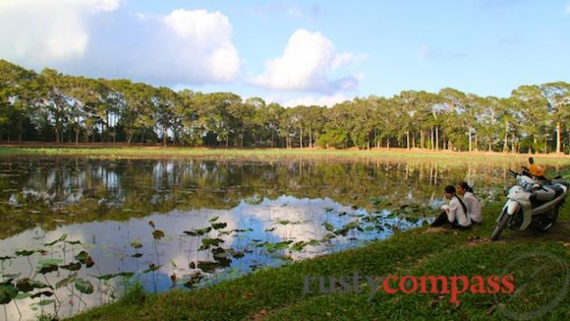 Ao Ba Om, Once the site of an Angkor era Khmer structure.