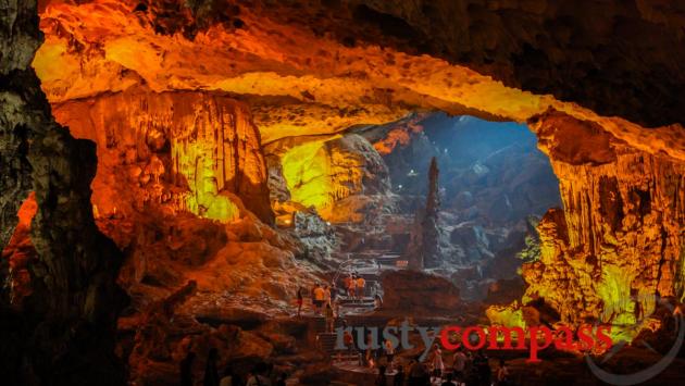 Cave visits are standard on all Haiong Bay cruises.