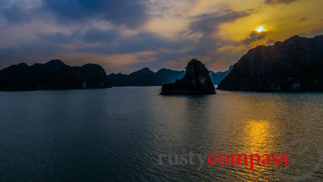 Sunset on Halong Bay