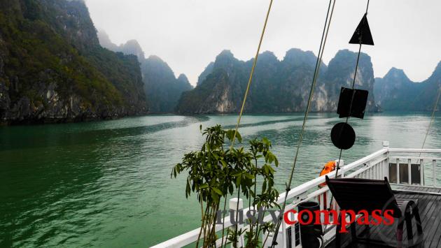 The winter mist on Halong Bay