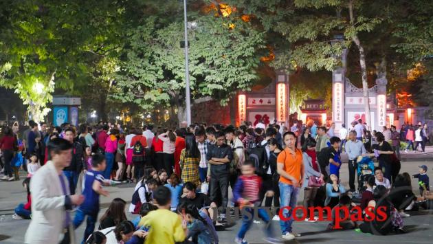 Hanoi's weekend walking precinct.