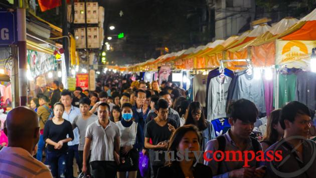 Hanoi's weekend walking precinct.