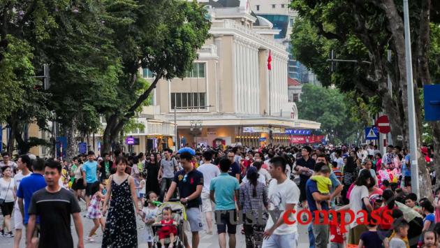 Hanoi's weekend walking precinct.