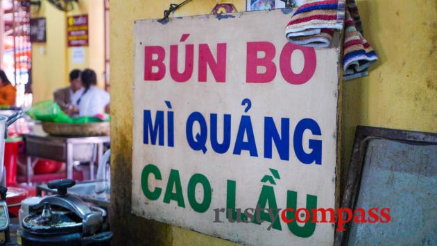 Bun Bo from Hue, Mi Quang and Cao Lau from Hoi An.