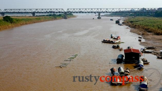 The Red River and Chuong Duong Bridge Long BIen Bridge, Hanoi