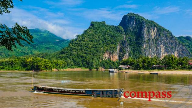 The Mekong and Nam Ou Rivers meet near Luang Prabang