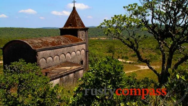 The Catholic Church at the abandoned Mount Bokor Hillstation