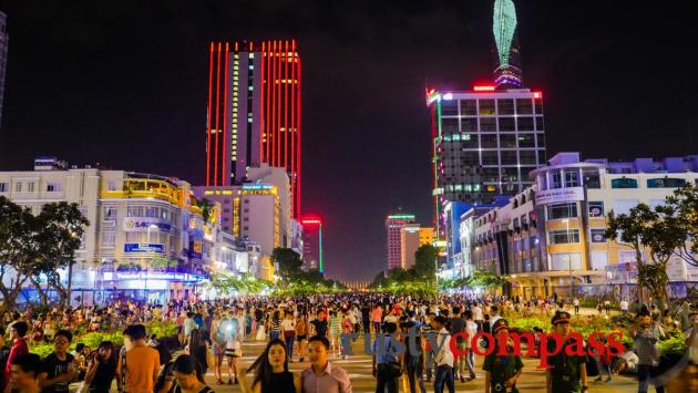 Nguyen Hue walking street. Saigon